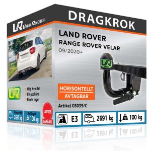 dragkrok till land rover range rover velar